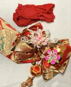 【5歳サイズ＆24時間以内発送】七五三 作り帯 飾り帯 レトロ アンティーク