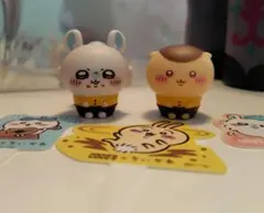ココス ちいかわ ソフビ　くりまんじゅう　モモンガ　二体セット　ピック入り