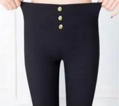 ハイウエストスキニーパンツ 黒