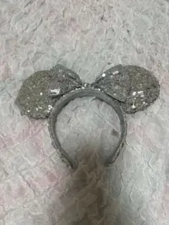 ミッキー耳カチューシャ シルバー