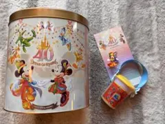 ディズニー　40周年　缶　スナックケース