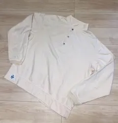 CHUMS (チャムス)スウェット　ヘンリースナップボタン　アイボリー