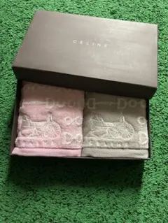 セリーヌ　ミニテリー　２枚セット　ハンドタオル　タオルハンカチ