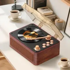 CDプレーヤー❣️レトロ Bluetooth受信＆送信 HiFIスピーカー内蔵