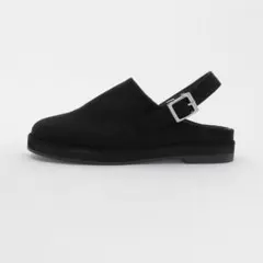 スウェードライククロッグシューズ　ブラック　CITEN Mサイズ　23.5