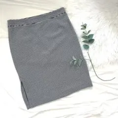 BANANA REPUBLIC / ボーダータイトスカート/サイドスリット入り