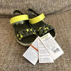 【新品未使用】Crocs カモフラージュ サンダル　18センチ