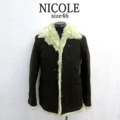 MY0327■NICOLE■二コル ファー ジャケット 46 メンズ ボア