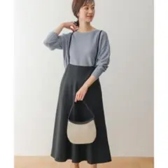 URBAN RESEARCH DOORS サスペンダーフレアスカート