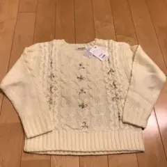 ビジュー付きニット