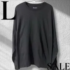 「即日発送」L Champion 長袖カットソー 黒　アウトドア