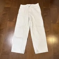 UNIQLO ホワイト ワイドレッグデニム