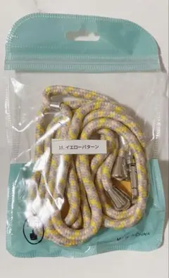 スマホストラップ　イエローパターン