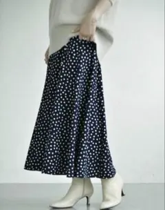 【均一セール】Spick&Span ドットプリントフレアスカート
