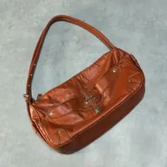 00s【archive】Y2K レザーShoulder Bag Brown