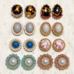 No.66【ビーズ刺繍カボション】　ハンドメイド