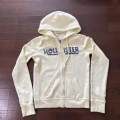 ホリスターHOLLISTER パーカー　イエロー　裏起毛 Mサイズ