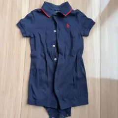 Ralph Lauren ネイビー ポロロンパース 6M