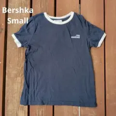 【美品】BershkaリンガーTシャツ ネイビー Sのサムネイル