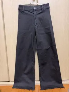 3/19まで出品予定　ZARA ワイドレッグデニム　EUR34 ブラック