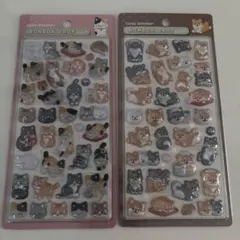 き*こ様 ボンボンドロップシール 和柄　柴犬＆猫2パックセット