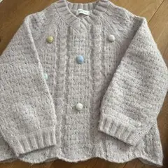 BEAMS mini ケーブル編みセーター 110