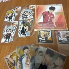 ハイキュー　北信介、宮兄弟 ステッカー ４枚、黒尾鉄朗ミニ色紙＋おまけ