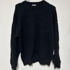 GU ブラック クルーネック セーター