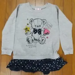 130 長袖カットソー 薄手トレーナー　ロンT　長袖ティシャツ　女の子　子供服