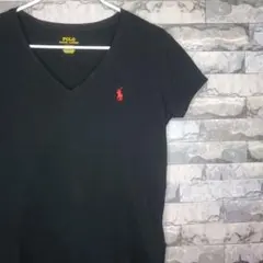 【美品！】 POLO RALPH LAUREN ブラック Vネック Tシャツ M