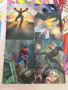 mtg スパイダーマン アートカード 4枚