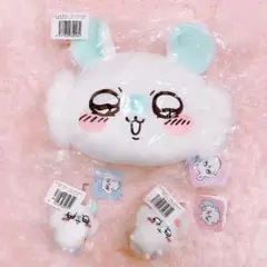 褒めろッモモンガだらけくじ3点セット♡C賞おかおクッション♡E賞マスコット