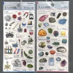 ⭐️新品⭐️大人の図鑑シール サイエンス編　鉱物編2 カミオジャパン　2枚セット