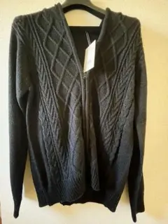 AZUL フード付きブラックニット M