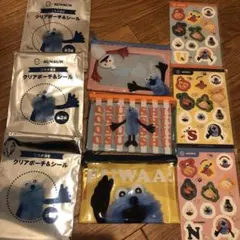 スンスン スシロー コラボ クリアポーチ＆シール　3種セット コンプリート