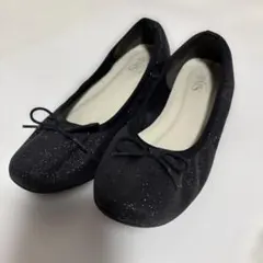 JELLY BEANS バレエシューズ 24.5cm ブラックラメ