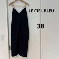 LE CIEL BLEU 黒 サロペット ウール フォーマル 日本製38