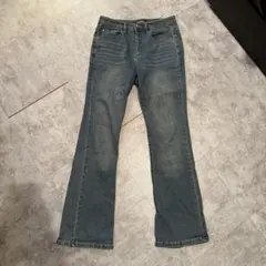 PANERO パネロ ライトブルー インディゴブルー フレアデニムパンツ