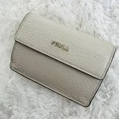 【FURLA 】フルラ 三つ折り財布 レザー グレージュ