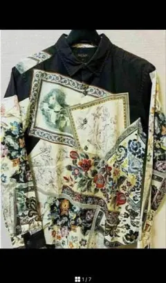 Paulsmith/ポールスミスシャツ/花柄と絵画のパターン長袖シャツ