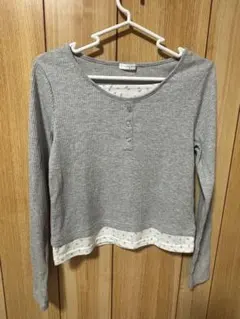 COLZA リブカットソー グレー 長袖
