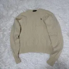 ▪️polo by ralph lauren 長袖ニットセーター　XL アイボリー