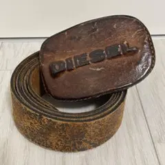 DIESEL ディーゼル 本革 ベルト 茶 ブラウン 国内正規品 90cm レア