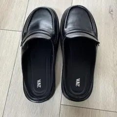 ZARA チャンキーソールミュールローファー 37