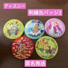 【新品！】ディズニー　刺繍缶バッジ2