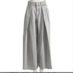 ワイドデニムパンツ ライトグレー 40のサムネイル