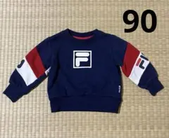 FILA ネイビー ロゴ入り トレーナー
