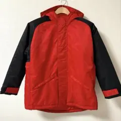 NIKE 中綿ジャケット 赤×黒 フード付き キッズM　ヴィンテージ ナイキ