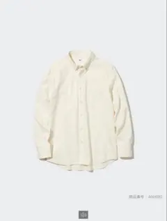 UNIQLO フランネルシャツ 長袖 オフホワイト