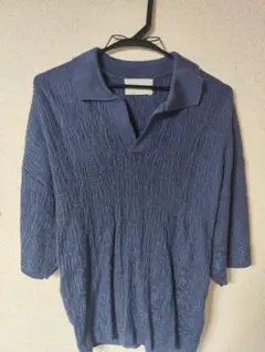 EMMA CLOTHES ポロシャツ ブルー